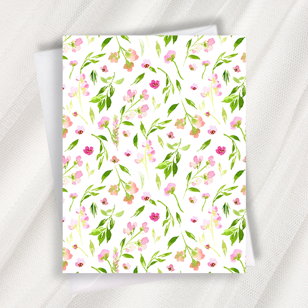 dainty florals greeting card