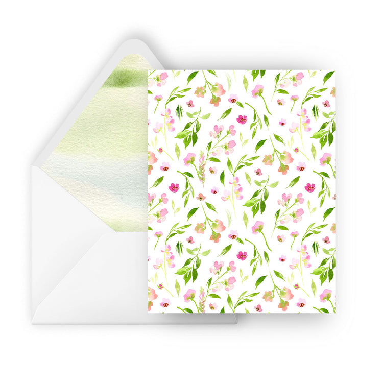 dainty florals greeting card