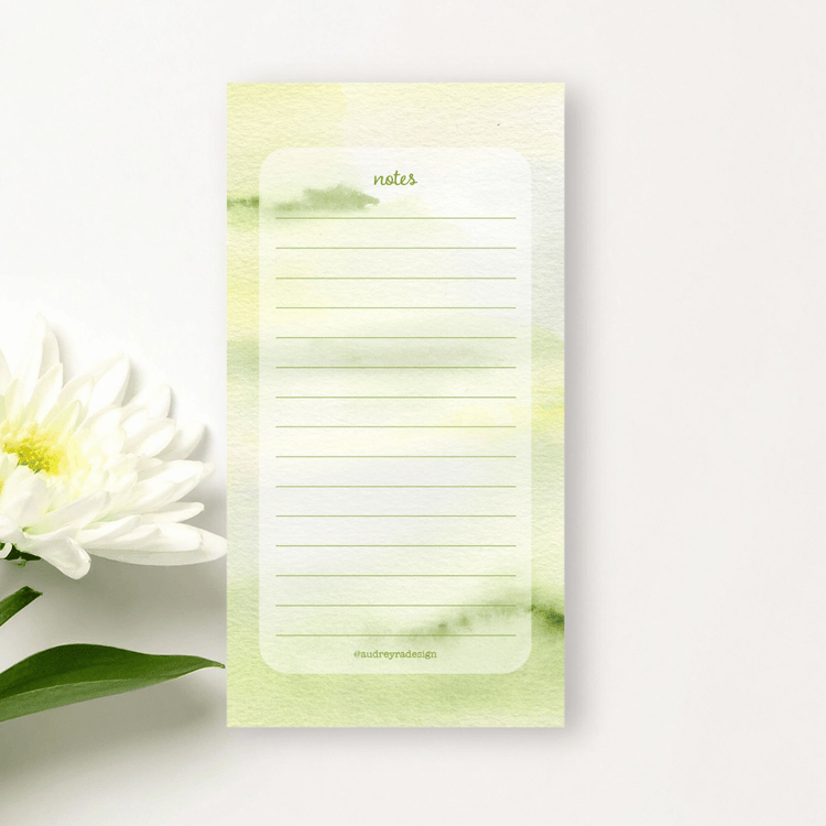 green abstract notepad
