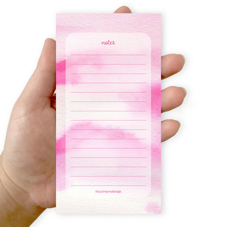pink abstract notepad