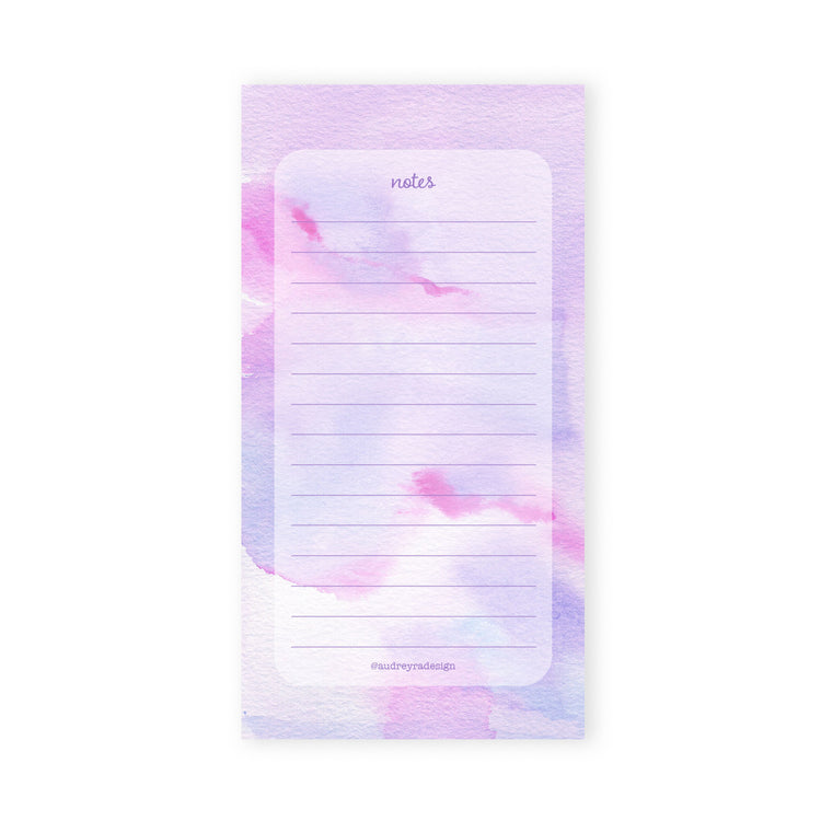 purple abstract notepad