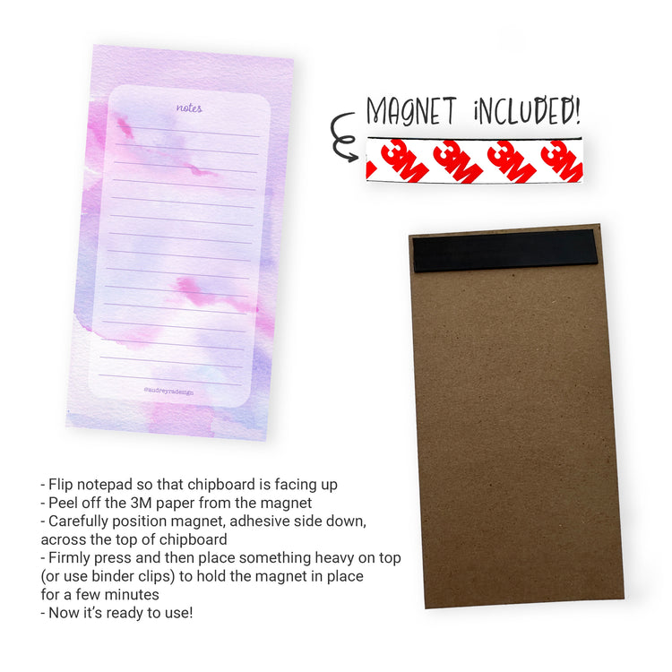 purple abstract notepad
