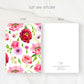 bright florals mini notecard