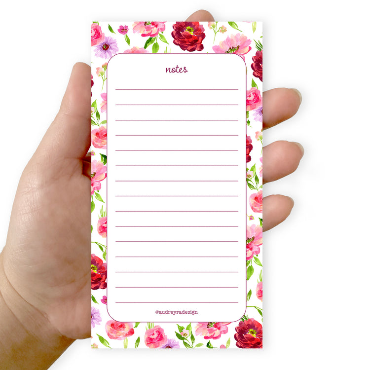 bright florals notepad