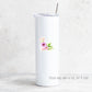 purple flowers corner arrangement sticker