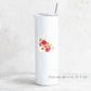 red and yellow flowers corner arrangement sticker