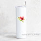 red flowers corner arrangement sticker