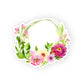 bright florals wreath sticker