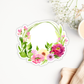 bright florals wreath sticker