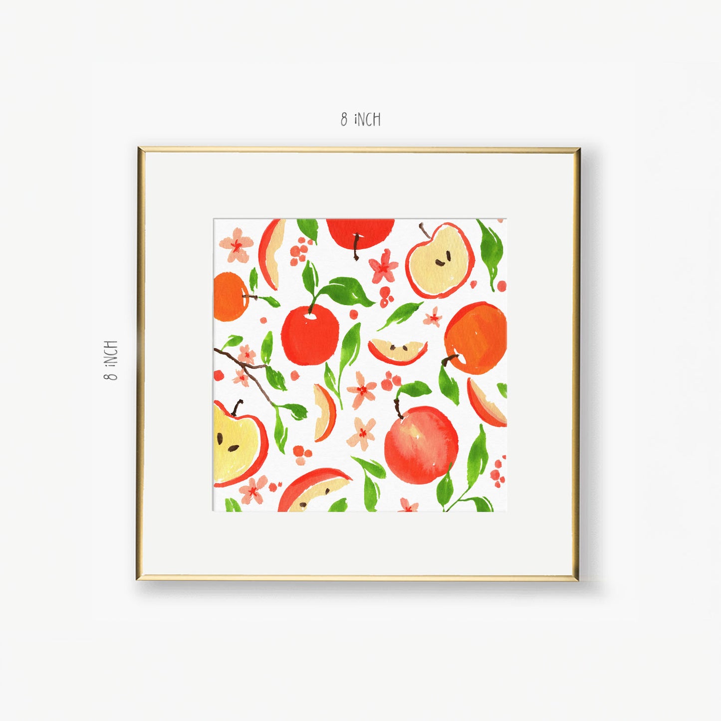 apples pattern art print