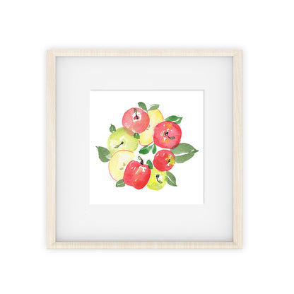 apple wreath art print