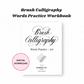 art words-brush calligraphy practice workbook