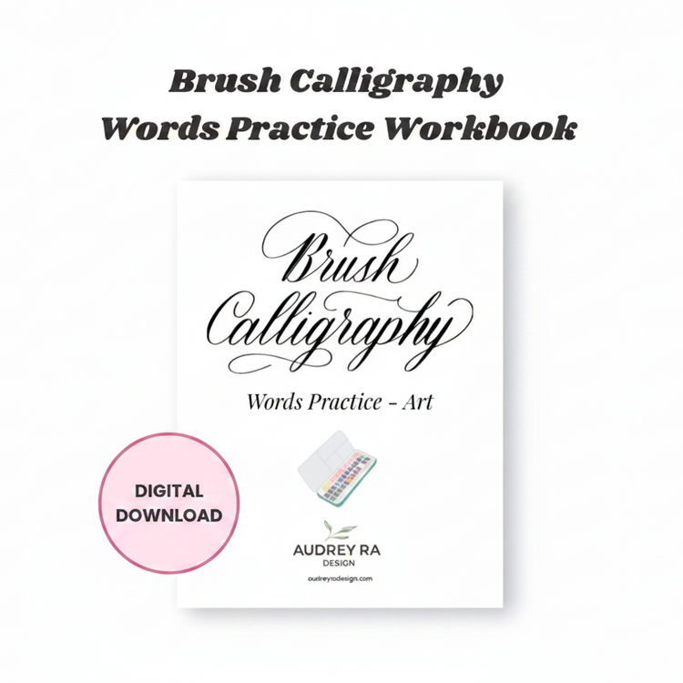 art words-brush calligraphy practice workbook