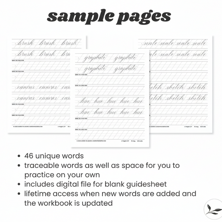art words-brush calligraphy practice workbook