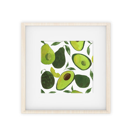 avocado pattern art print
