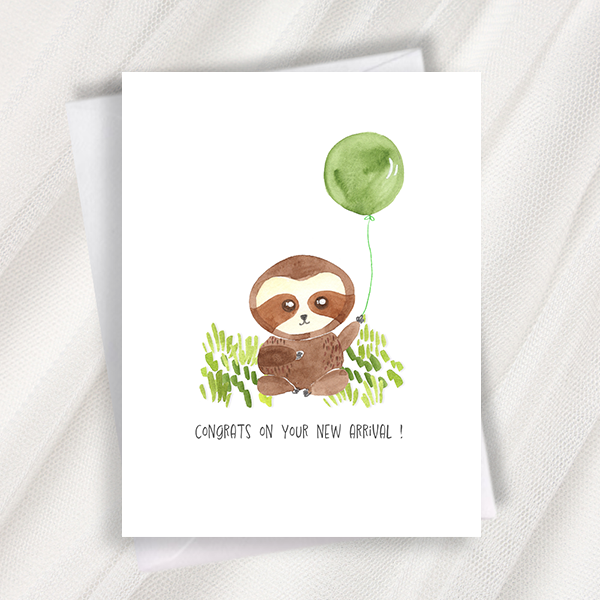 congrats on your new arrival greeting card