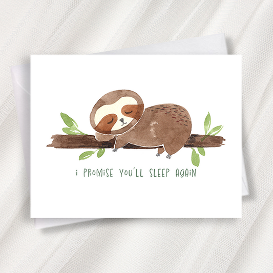 i promise you'll sleep again greeting card