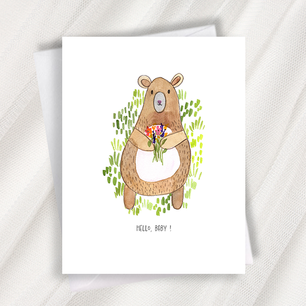 hello, baby greeting card