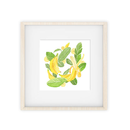 banana wreath art print
