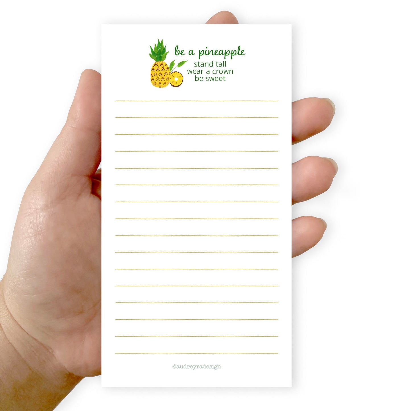 be a pineapple notepad