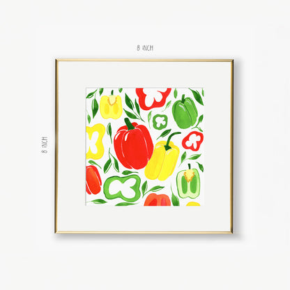 bell pepper pattern art print