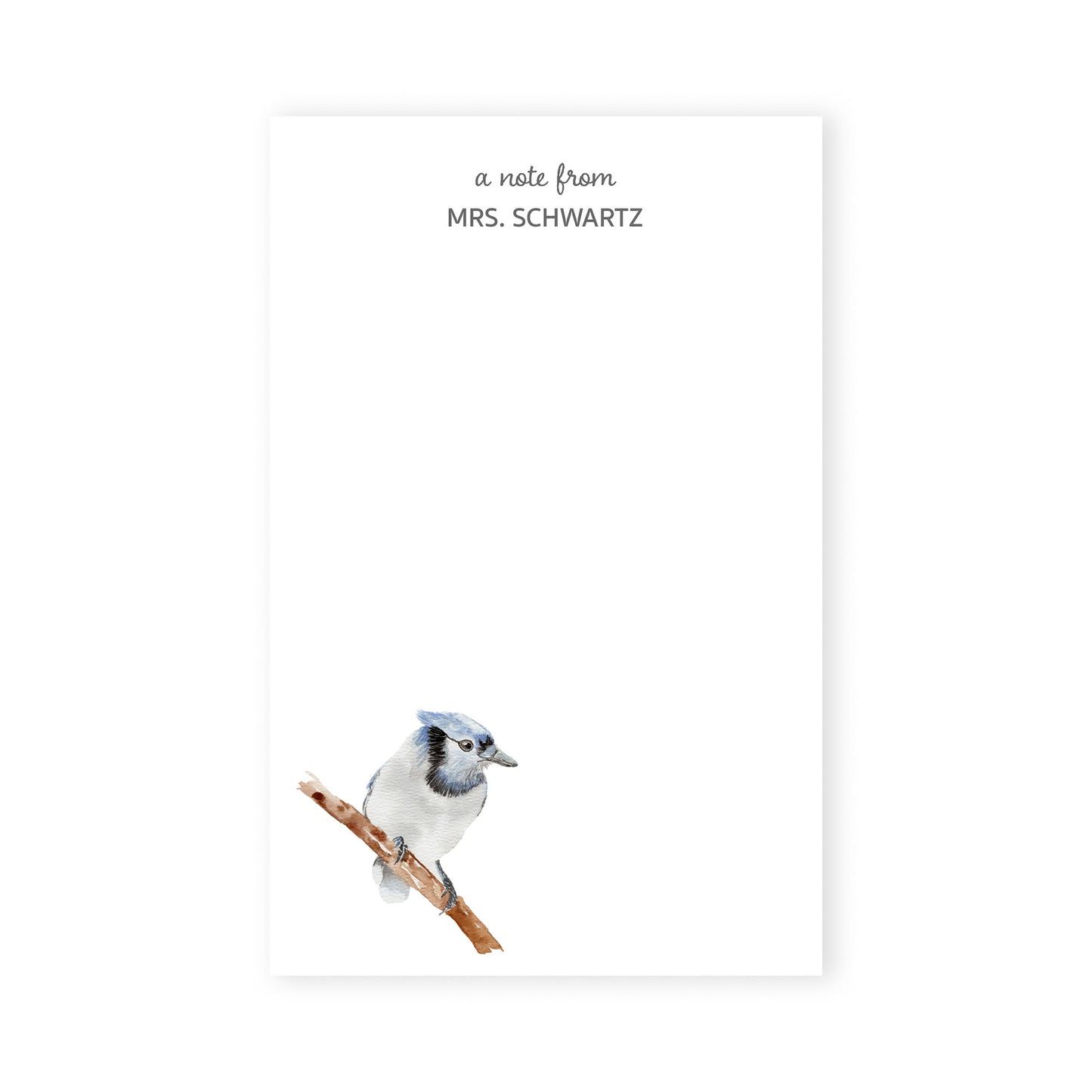 birds personalized notepad