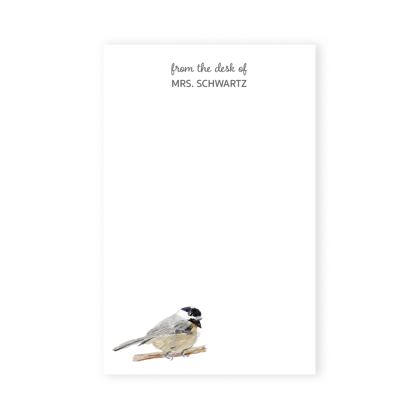 birds personalized notepad