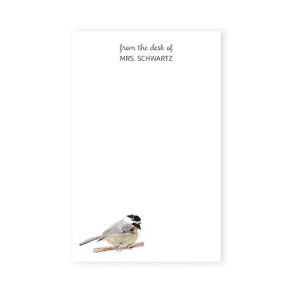 birds personalized notepad