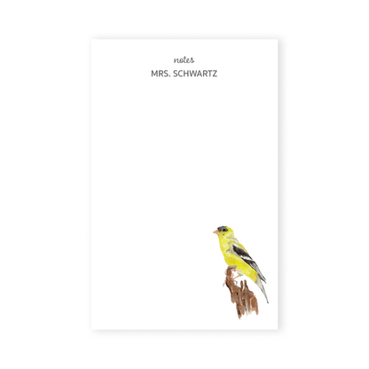 birds personalized notepad