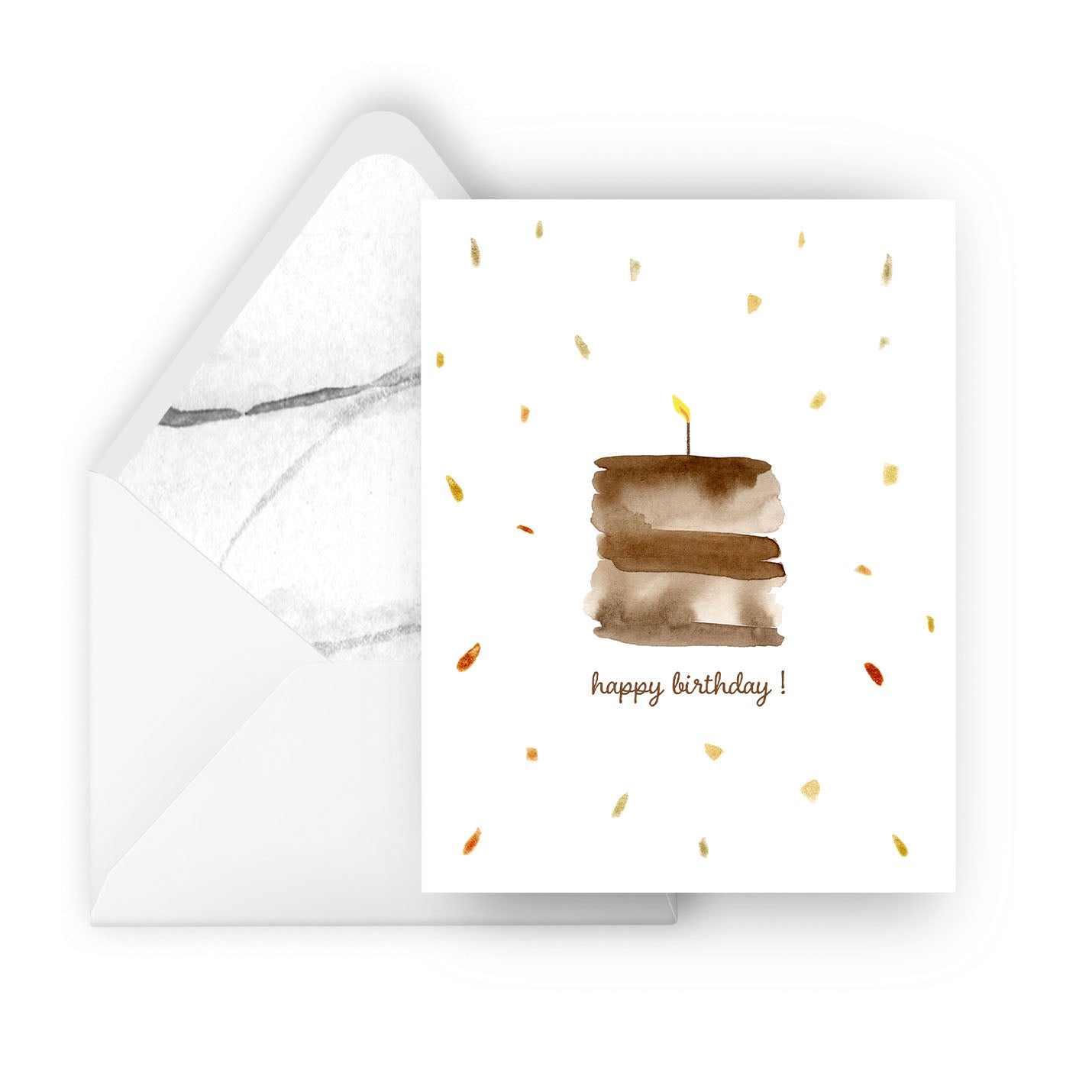 birthday cakes greeting card set