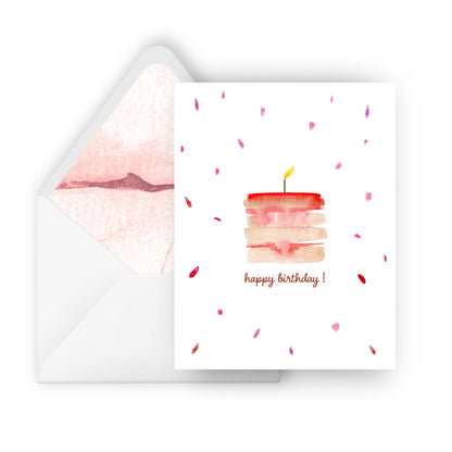birthday cakes greeting card set
