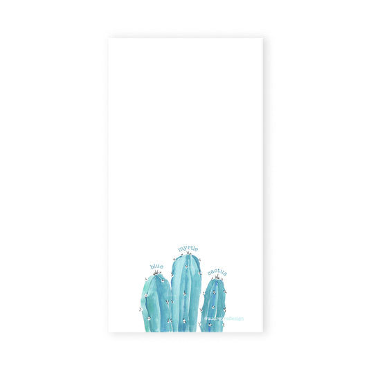 blue myrtle cactus notepad