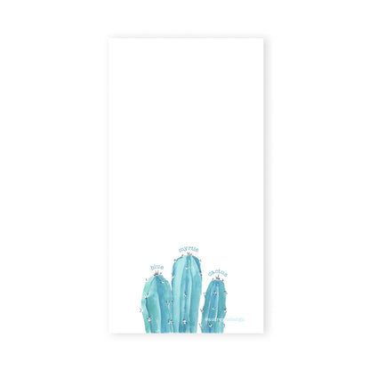 blue myrtle cactus notepad