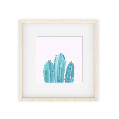 blue myrtle cactus art print