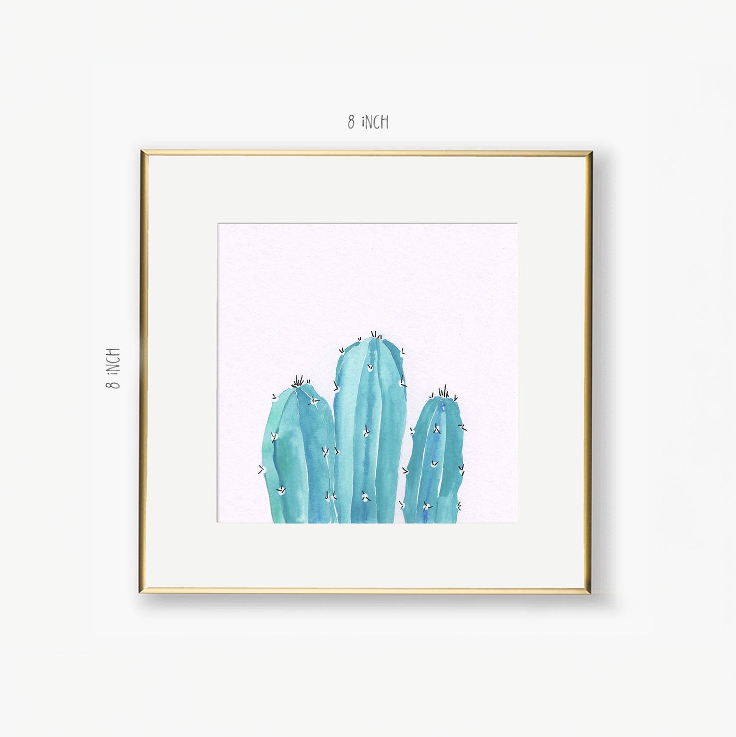 blue myrtle cactus art print