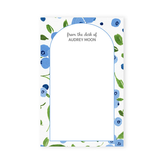 blueberries personalized notepad