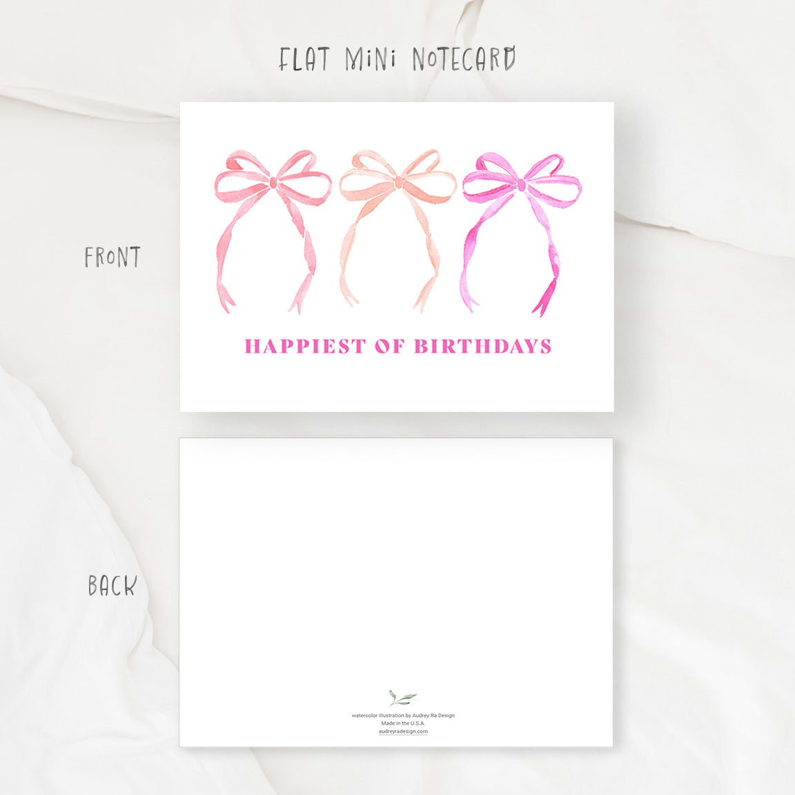 happiest of birthdays mini notecard