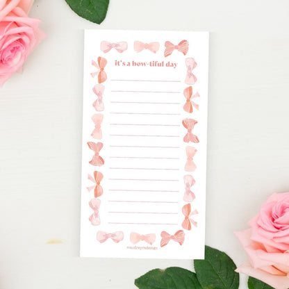 it's a bow-tiful day notepad