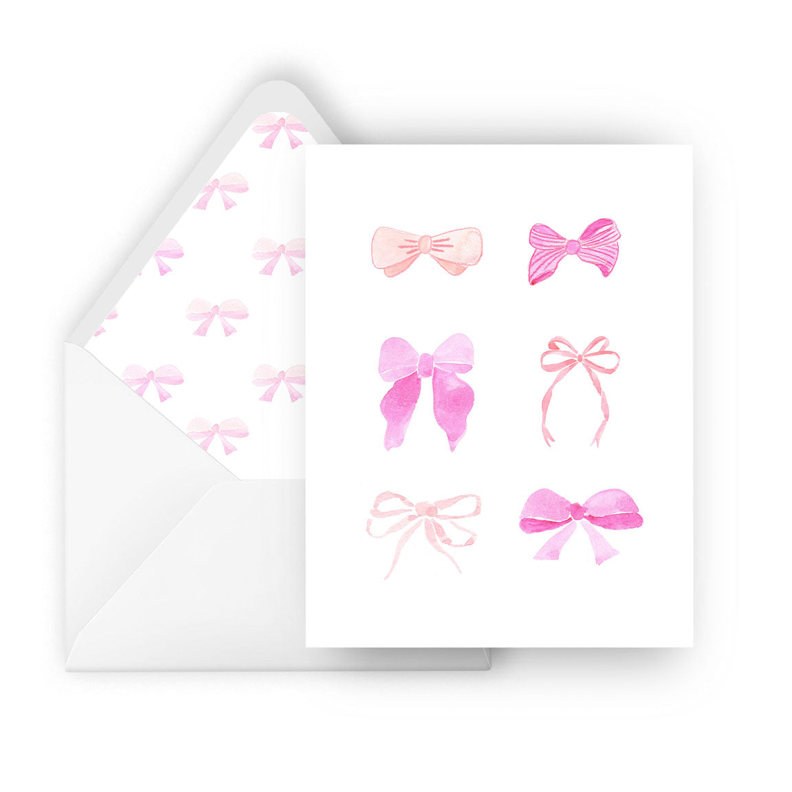 ribbon bows greeting card