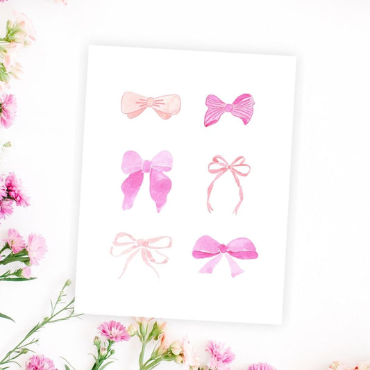 ribbon bows greeting card