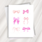 ribbon bows greeting card