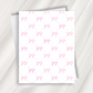 pink bows pattern greeting card