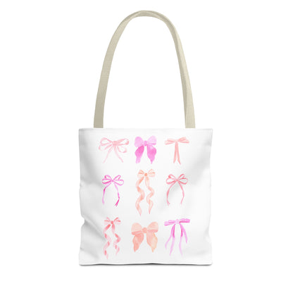 pink bows: tote bag 🛍️