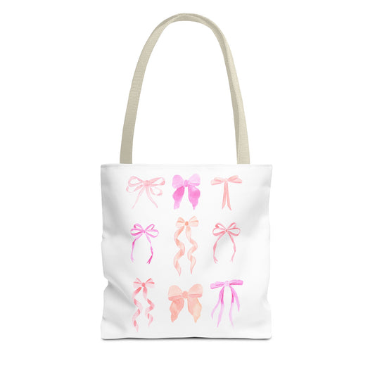 pink bows: tote bag 🛍️