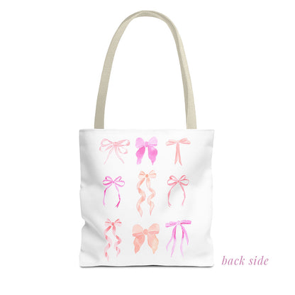 pink bows: tote bag 🛍️