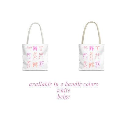 pink bows: tote bag 🛍️