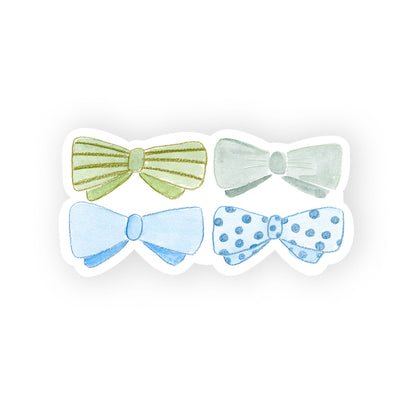 blue and green bowties