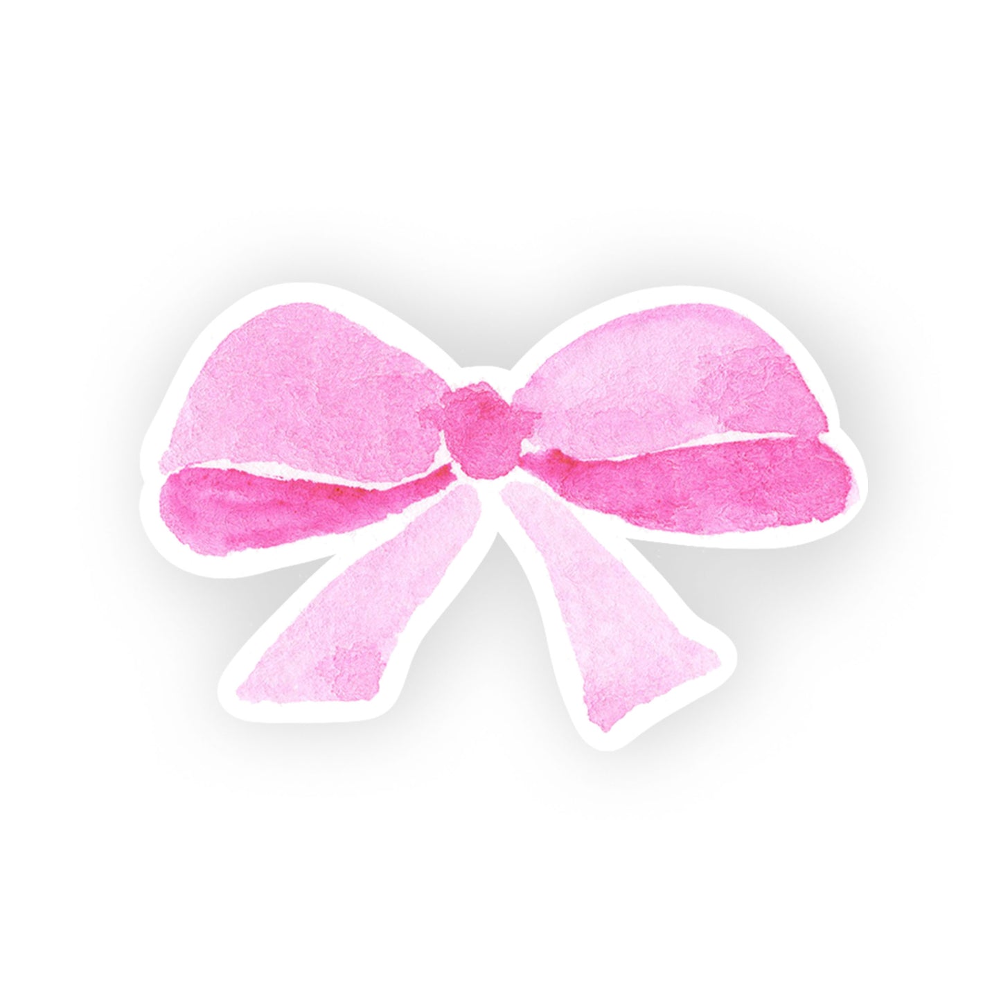 bright pink bow sticker