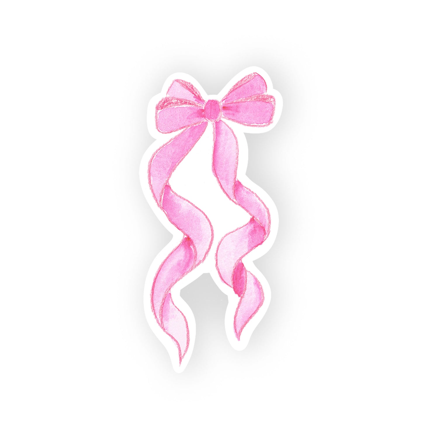 pink ribbon bow sticker