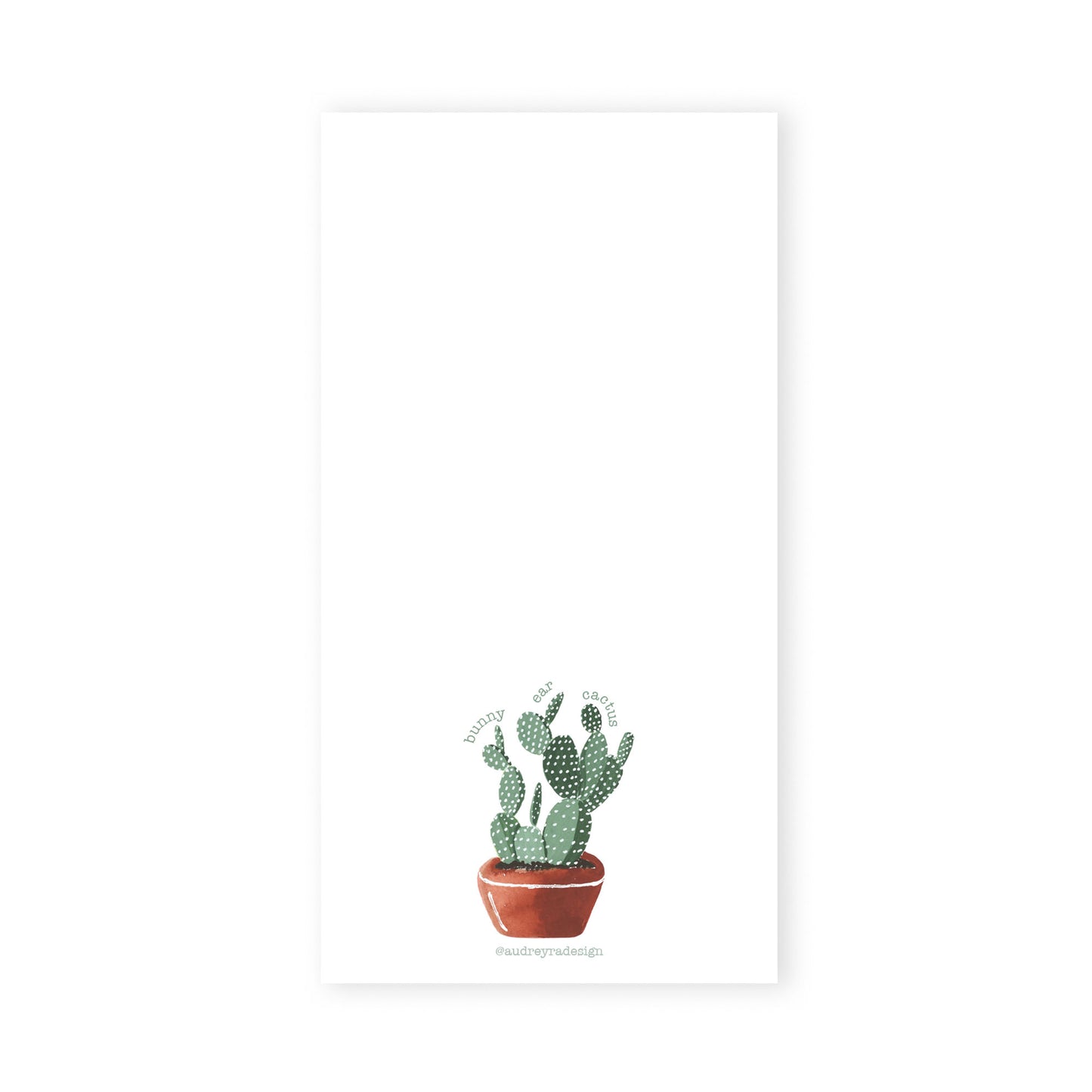 bunny ear cactus notepad